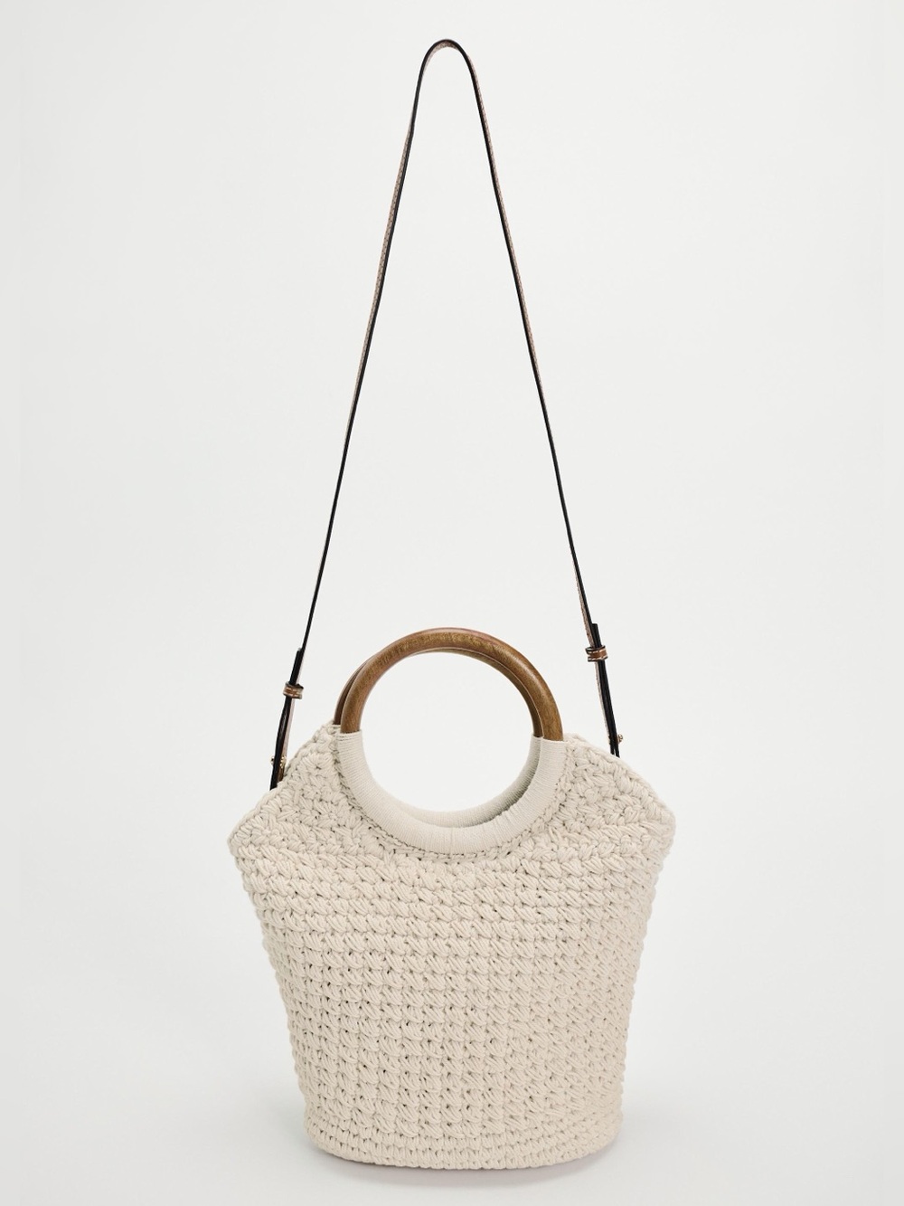 Zara macrame bucket bag - excellent condition